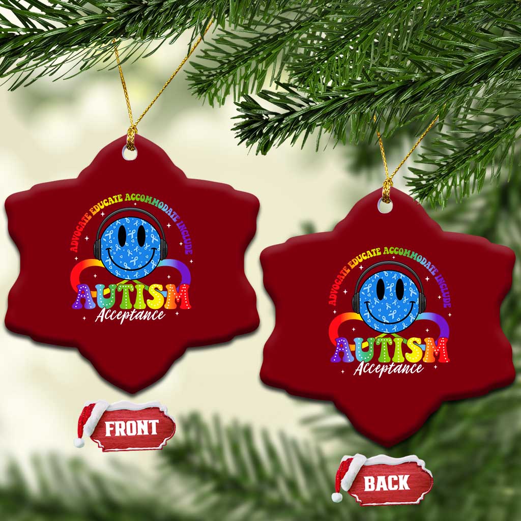 Autism Acceptance Ceramic Ornament Acceptance Special Education Teacher Kids TS14 Print Your Wear