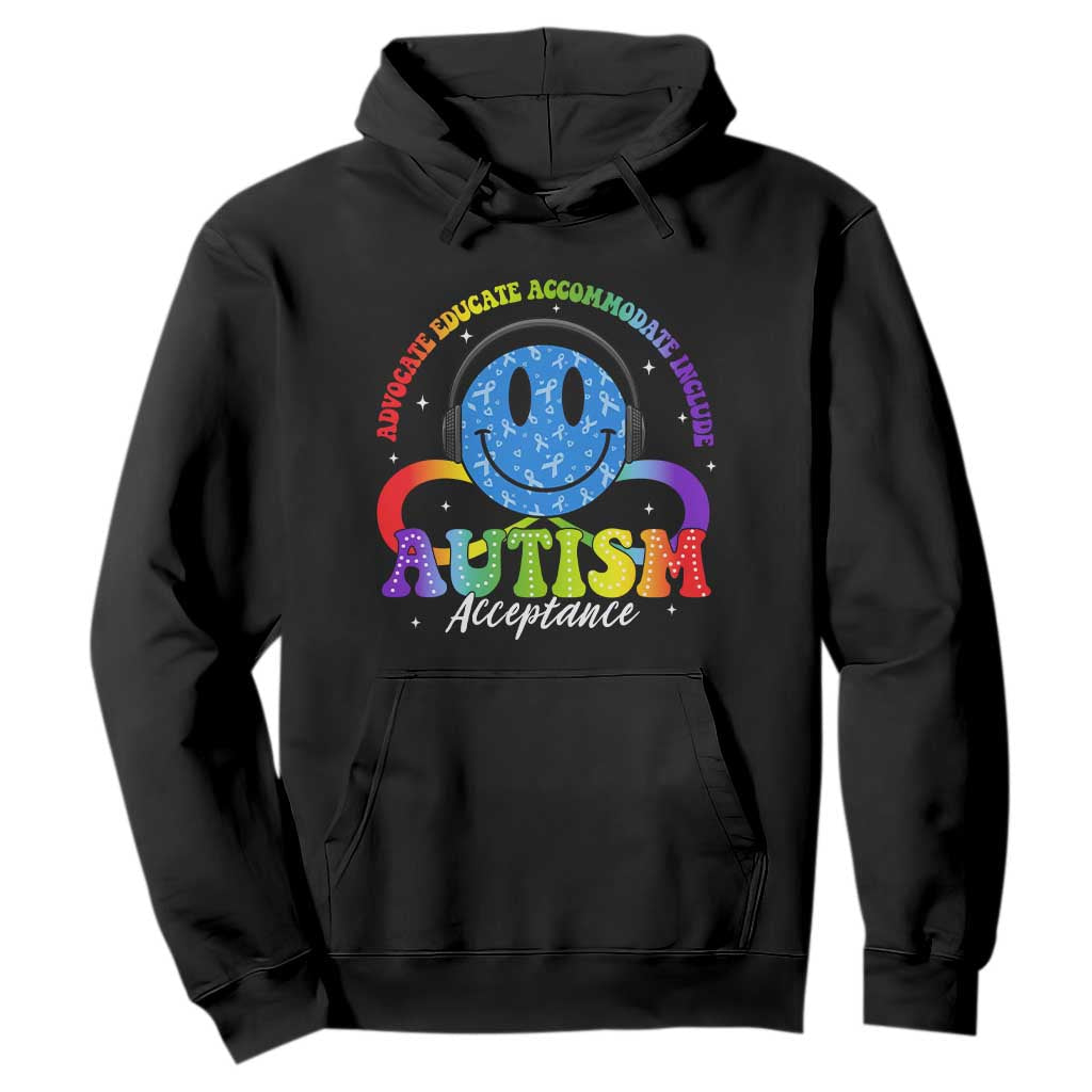 Autism Acceptance Hoodie - Special Education Teacher Kids Neurodiversity Awareness Pullover TS14 Black Print Your Wear