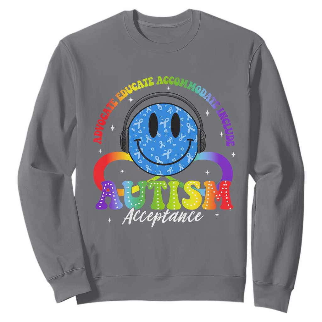 Autism Acceptance Sweatshirt - Special Education Teacher Kids Neurodiversity Awareness TS14 Charcoal Print Your Wear