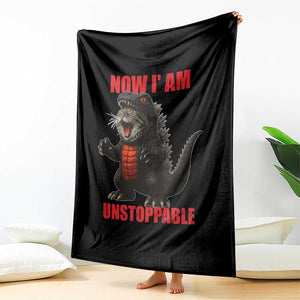 Now I Am Unstoppable Throw Blanket Funny Cat Japanese Anime Kawaii TS14 Print Your Wear