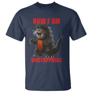 Now I Am Unstoppable T Shirt Funny Cat Japanese Anime Kawaii TS14 Navy Print Your Wear