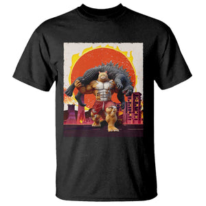 Japanese Kaiju Cat Cityscape Meme T Shirt TS14 Black Print Your Wear