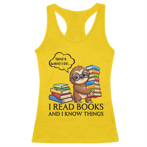 That Is What I Do I Read Books Racerback Tank Top Funny Sloth Book Lover TS14 Daisy Print Your Wear