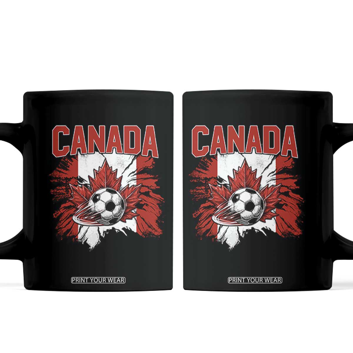 Canada Soccer Fan Coffee Mug Canadian Football Game Day Suppoter TS14 Black Print Your Wear
