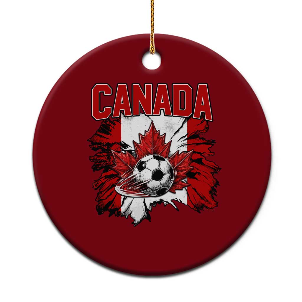 Canada Soccer Fan Ceramic Ornament Canadian Football Game Day Suppoter TS14 1pc Red Print Your Wear