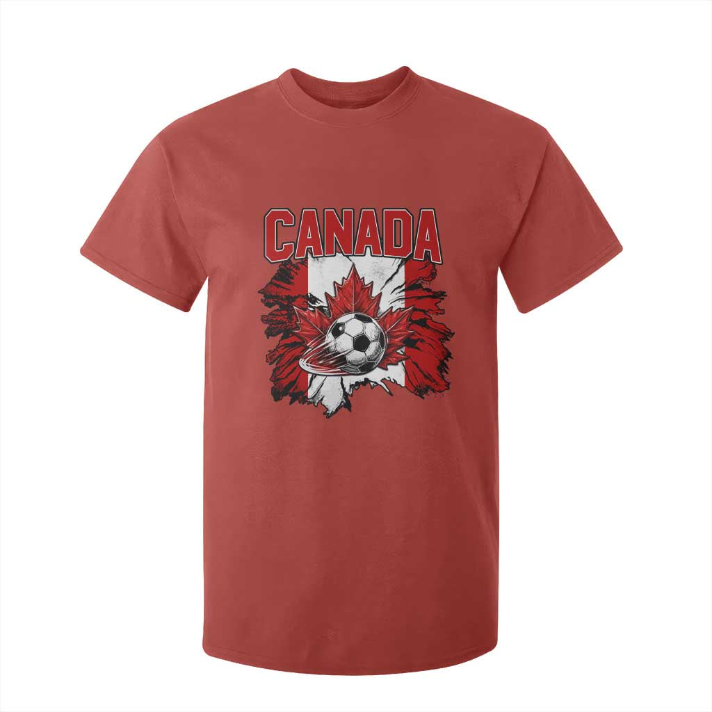 Canada Soccer Fan T Shirt For Kid Canadian Football Game Day Suppoter TS14 Red Print Your Wear