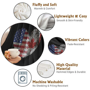 Half Canadian Half American USA Flag Canada America Throw Blanket TS14 Print Your Wear