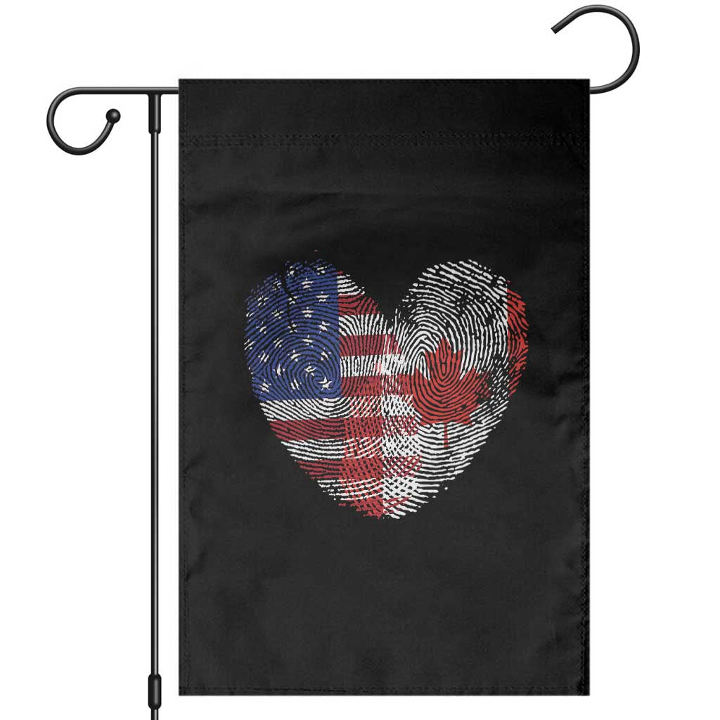 Half Canadian Half American USA Flag Canada America Garden Flag TS14 Black Print Your Wear