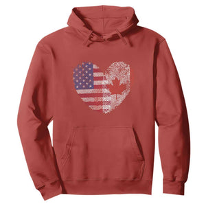 Half Canadian Half American USA Flag Canada America Hoodie TS14 Red Print Your Wear