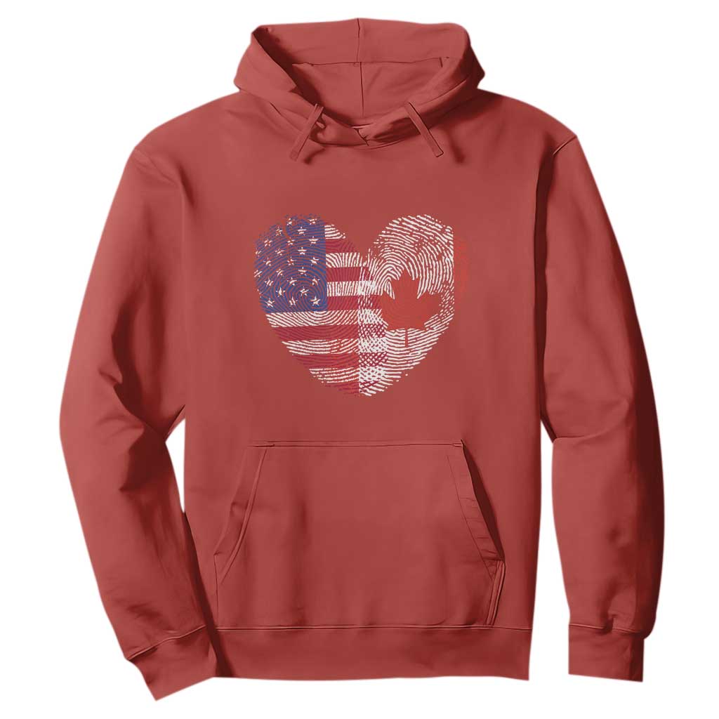 Half Canadian Half American USA Flag Canada America Hoodie TS14 Red Print Your Wear