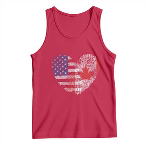 Half Canadian Half American USA Flag Canada America Tank Top TS14 Red Print Your Wear