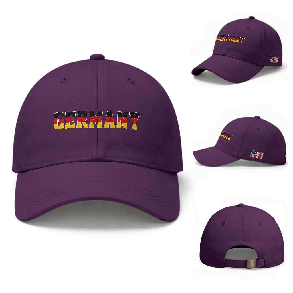 Germany Deutschland German Flag Baseball Cap TS14 Baseball Cap Universal Fit Purple Print Your Wear
