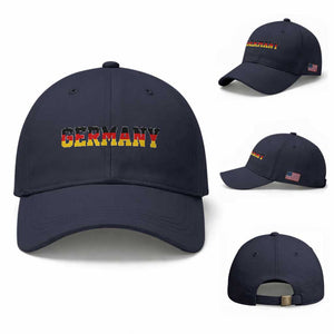 Germany Deutschland German Flag Baseball Cap TS14 Baseball Cap Universal Fit Navy Print Your Wear