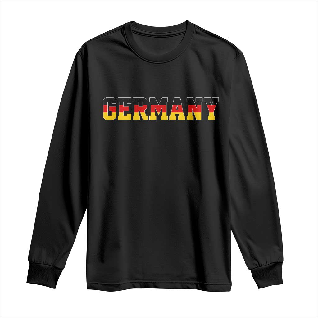 Germany Deutschland German Flag Long Sleeve Shirt TS14 Black Print Your Wear