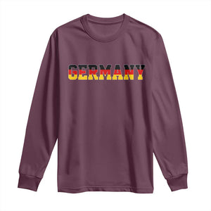 Germany Deutschland German Flag Long Sleeve Shirt TS14 Maroon Print Your Wear