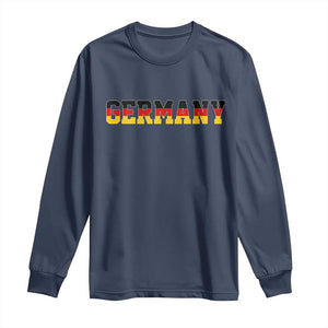 Germany Deutschland German Flag Long Sleeve Shirt TS14 Navy Print Your Wear
