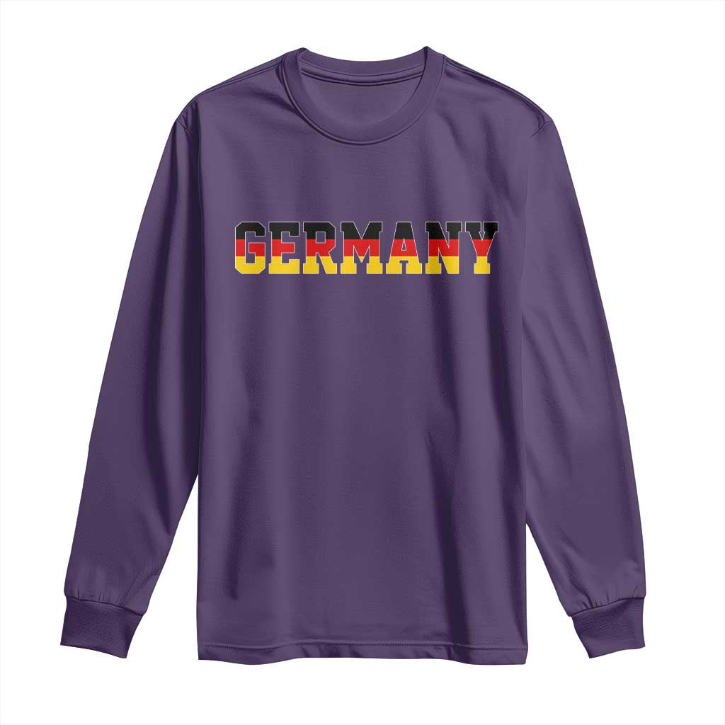Germany Deutschland German Flag Long Sleeve Shirt TS14 Purple Print Your Wear
