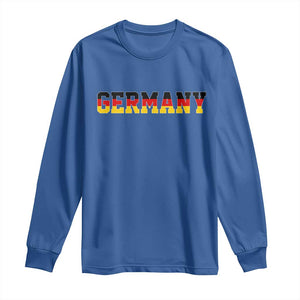 Germany Deutschland German Flag Long Sleeve Shirt TS14 Royal Blue Print Your Wear