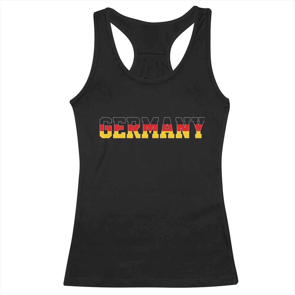 Germany Deutschland German Flag Racerback Tank Top TS14 Black Print Your Wear