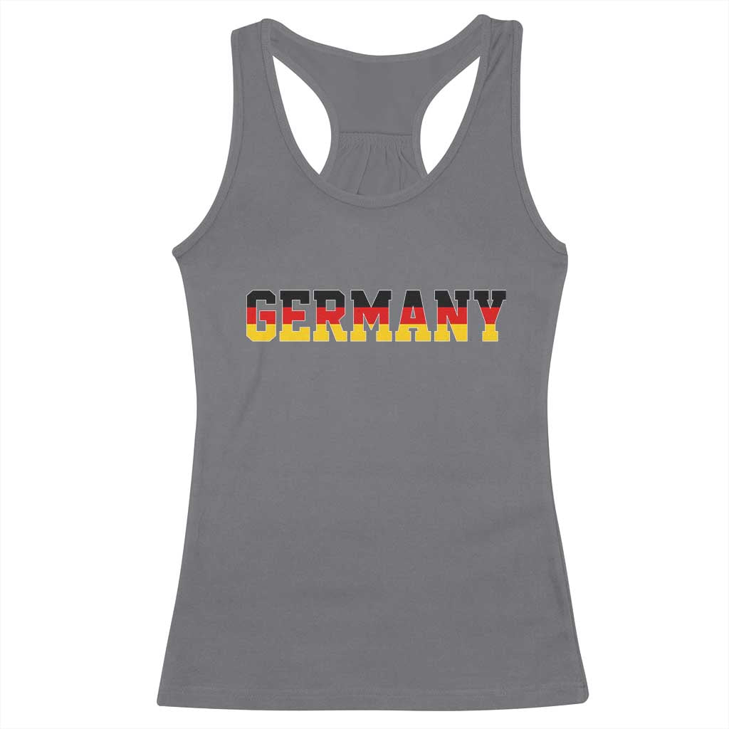 Germany Deutschland German Flag Racerback Tank Top TS14 Charcoal Print Your Wear