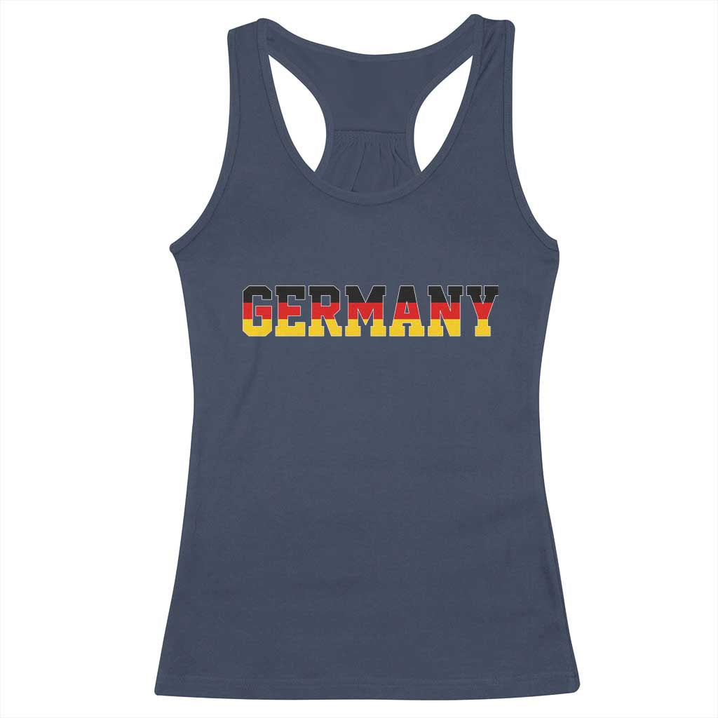 Germany Deutschland German Flag Racerback Tank Top TS14 Navy Print Your Wear