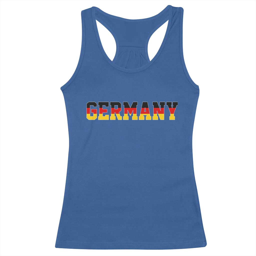 Germany Deutschland German Flag Racerback Tank Top TS14 Royal Blue Print Your Wear