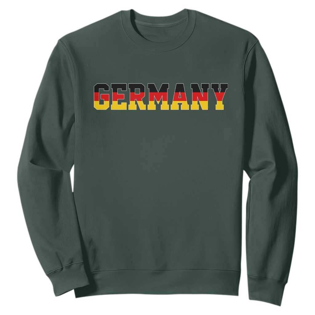 Germany Deutschland German Flag Sweatshirt TS14 Dark Forest Green Print Your Wear