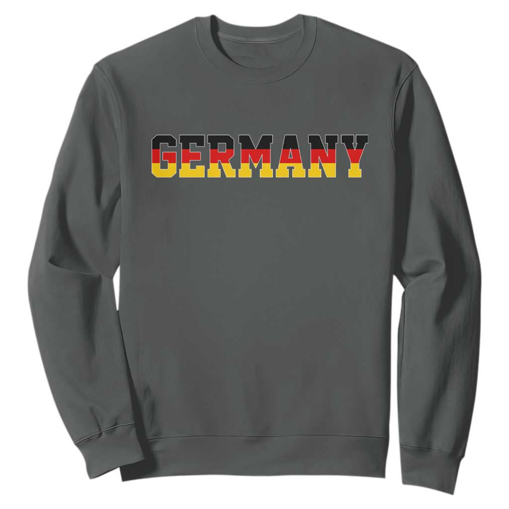 Germany Deutschland German Flag Sweatshirt TS14 Dark Heather Print Your Wear
