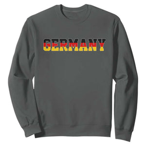 Germany Deutschland German Flag Sweatshirt TS14 Dark Heather Print Your Wear