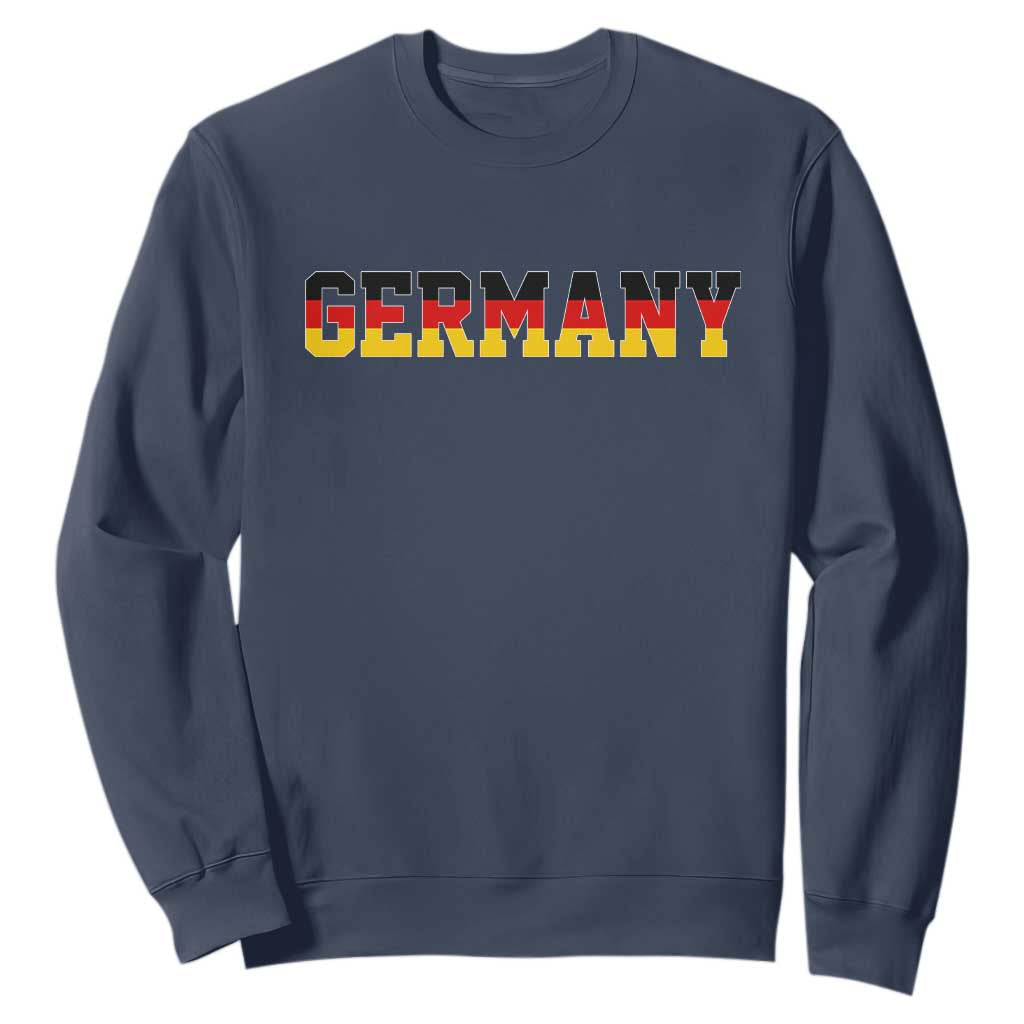 Germany Deutschland German Flag Sweatshirt TS14 Navy Print Your Wear