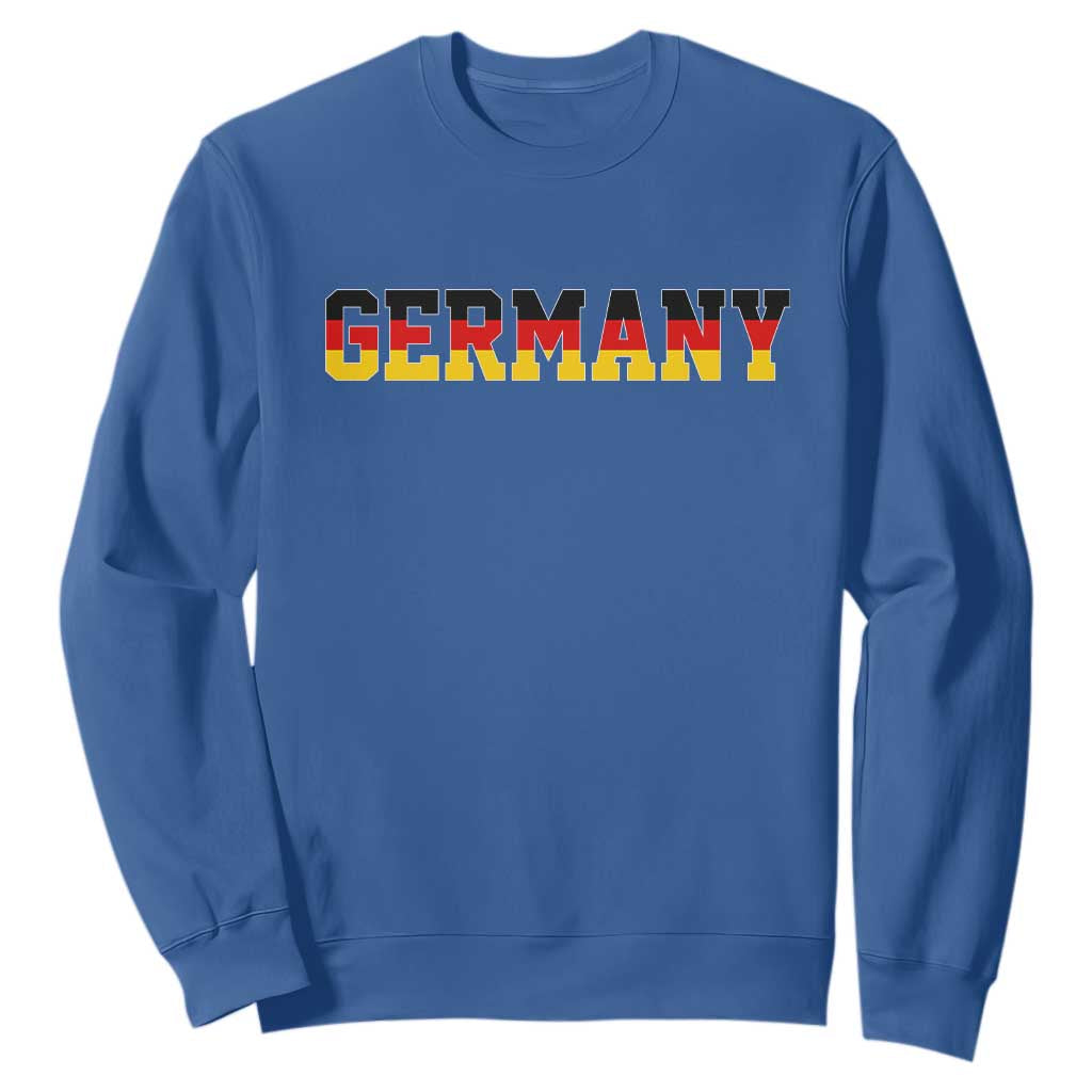 Germany Deutschland German Flag Sweatshirt TS14 Royal Blue Print Your Wear