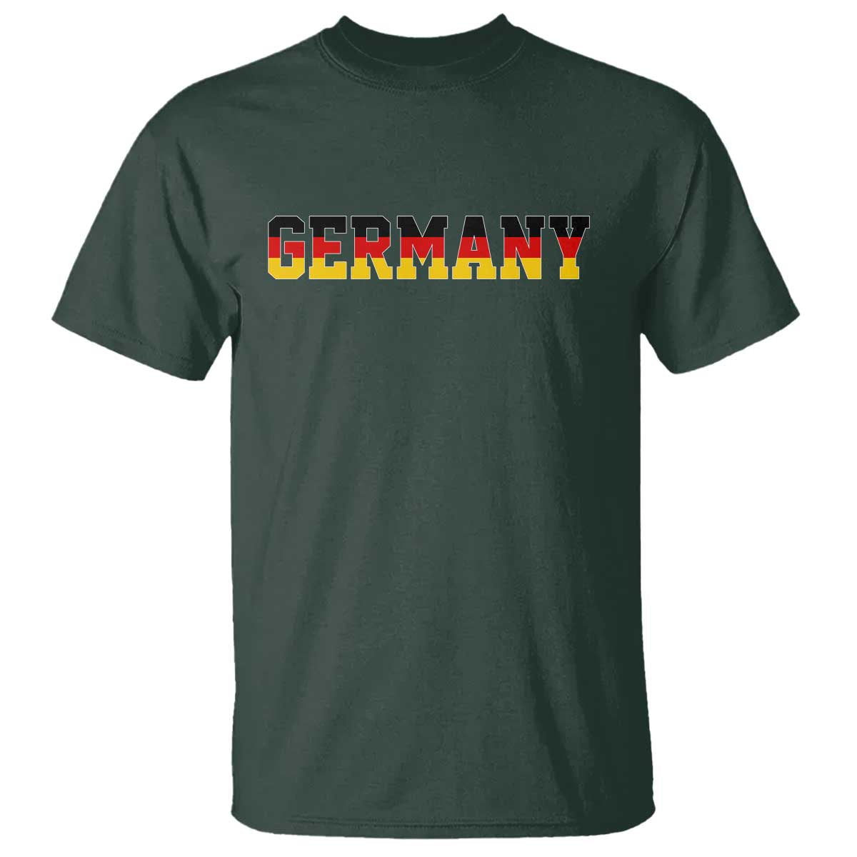 Germany Deutschland German Flag T Shirt TS14 Dark Forest Green Print Your Wear