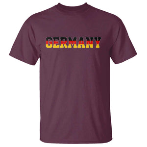 Germany Deutschland German Flag T Shirt TS14 Maroon Print Your Wear