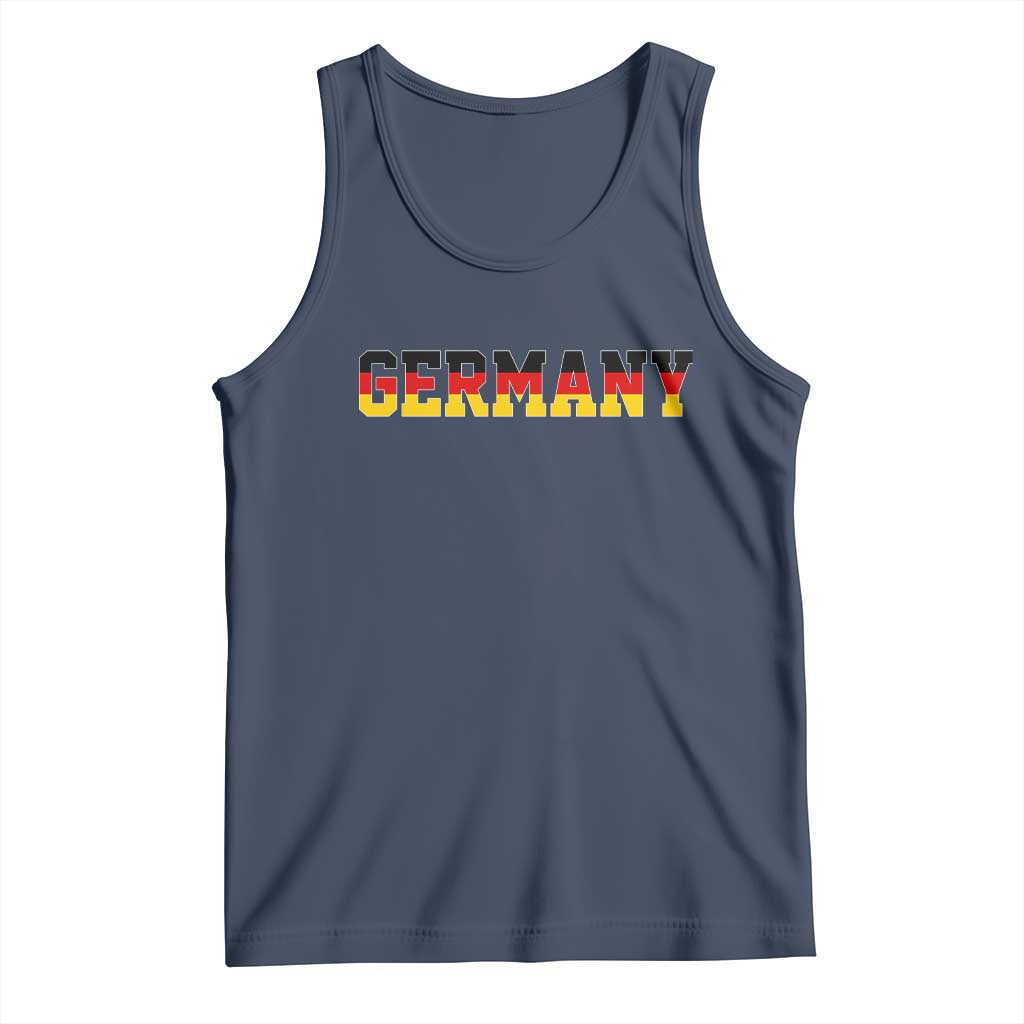 Germany Deutschland German Flag Tank Top TS14 Navy Print Your Wear