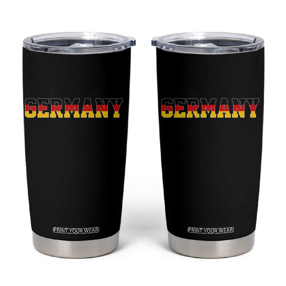 Germany Deutschland German Flag Tumbler Cup TS14 Black Print Your Wear