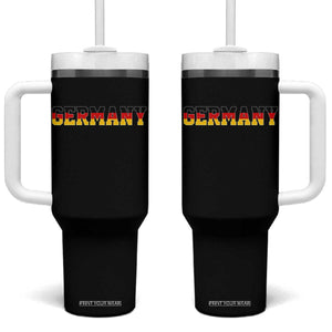 Germany Deutschland German Flag Tumbler With Handle TS14 One Size: 40 oz Black Print Your Wear