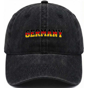 Germany Deutschland German Flag Washed Cotton Baseball Cap TS14 Print Your Wear