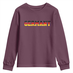 Germany Deutschland German Flag Youth Sweatshirt TS14 Maroon Print Your Wear