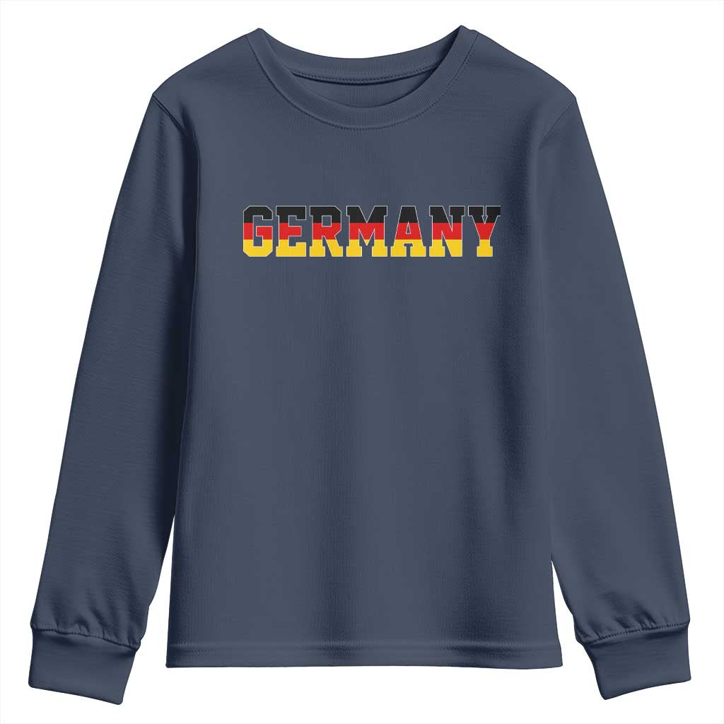 Germany Deutschland German Flag Youth Sweatshirt TS14 Navy Print Your Wear