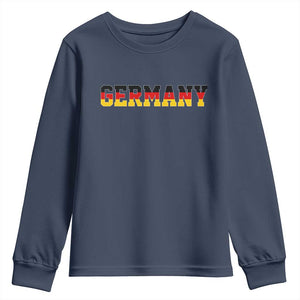 Germany Deutschland German Flag Youth Sweatshirt TS14 Navy Print Your Wear