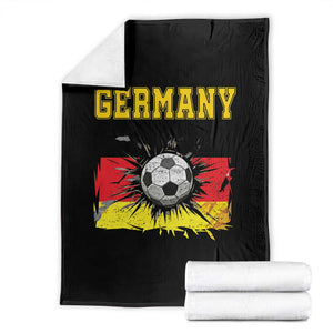 Germany Soccer Fan Throw Blanket German Football Game Day Supporter TS14 Black Print Your Wear