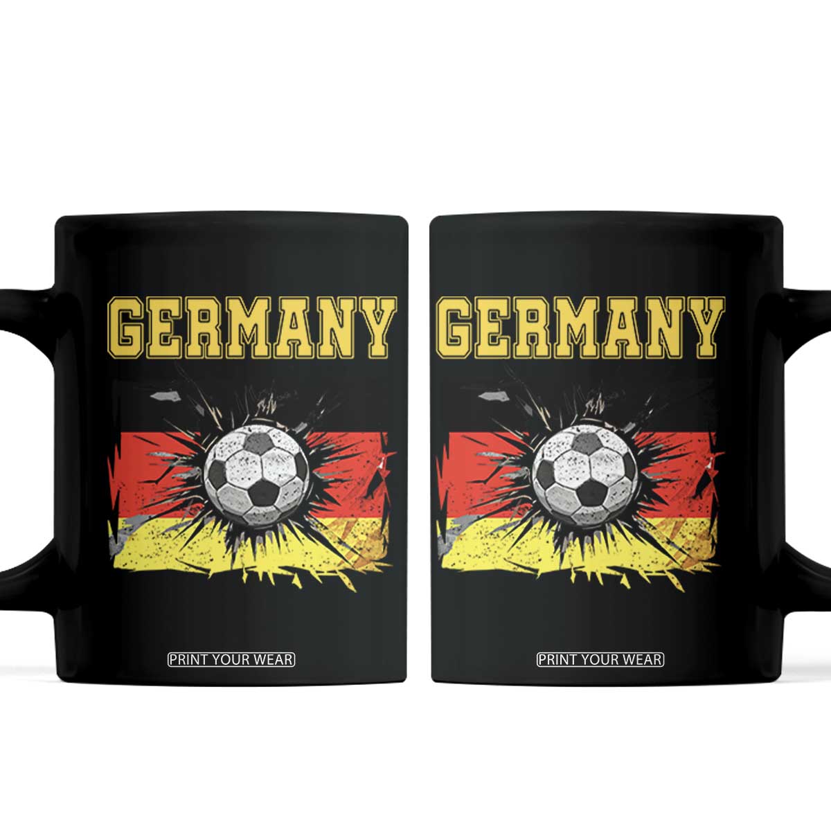 Germany Soccer Fan Coffee Mug German Football Game Day Supporter TS14 Black Print Your Wear