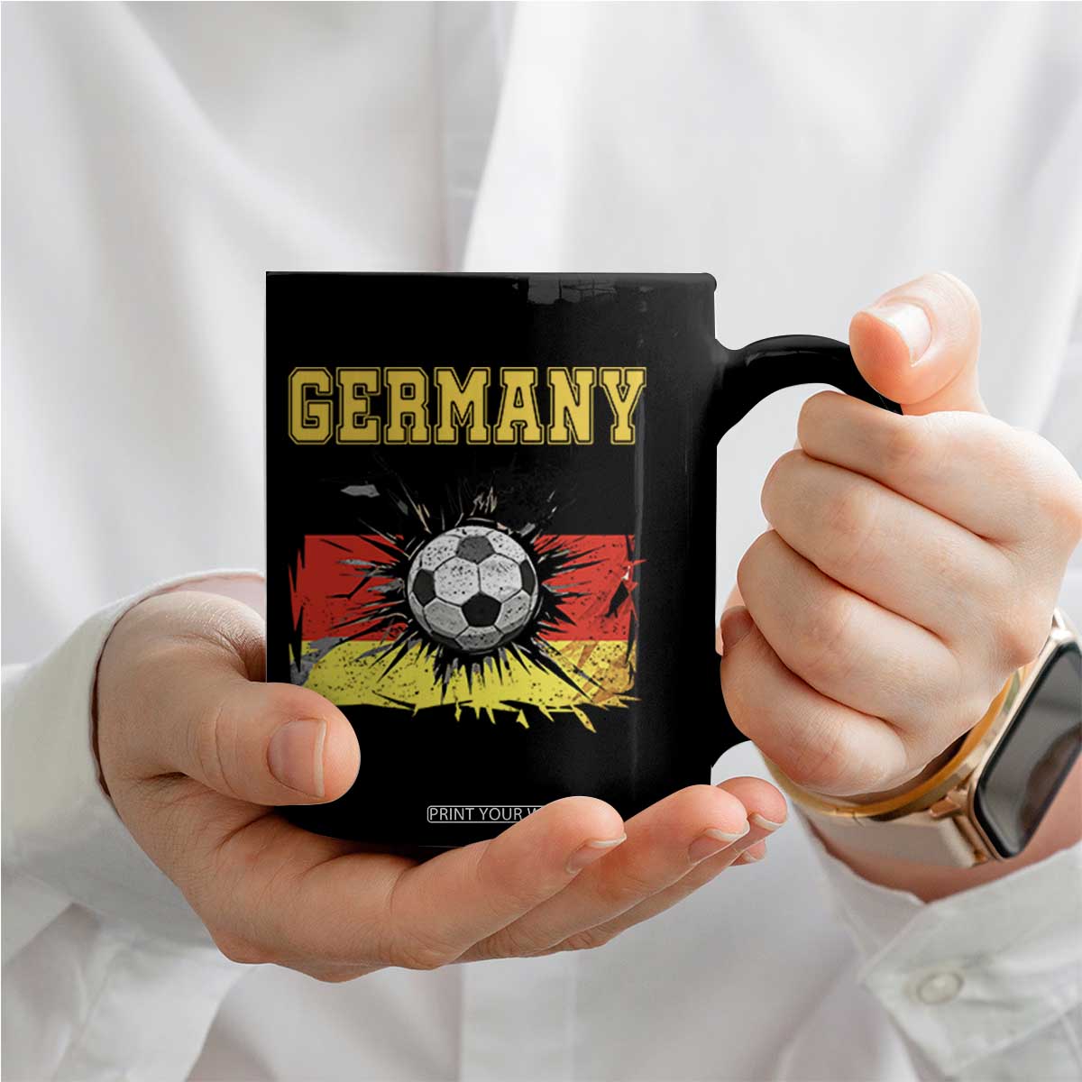 Germany Soccer Fan Coffee Mug German Football Game Day Supporter TS14 Print Your Wear