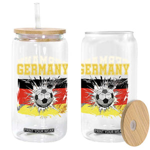 Germany Soccer Fan Glass Can German Football Game Day Supporter TS14 Print Your Wear