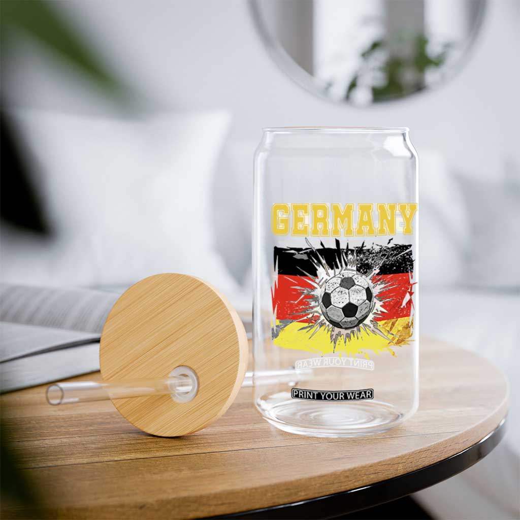 Germany Soccer Fan Glass Can German Football Game Day Supporter TS14 Print Your Wear