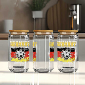 Germany Soccer Fan Glass Can German Football Game Day Supporter TS14 Print Your Wear