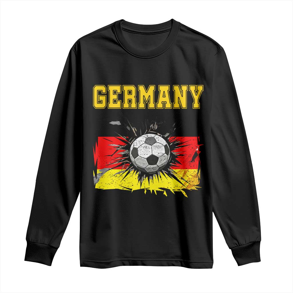 Germany Soccer Fan Long Sleeve Shirt German Football Game Day Supporter TS14 Black Print Your Wear