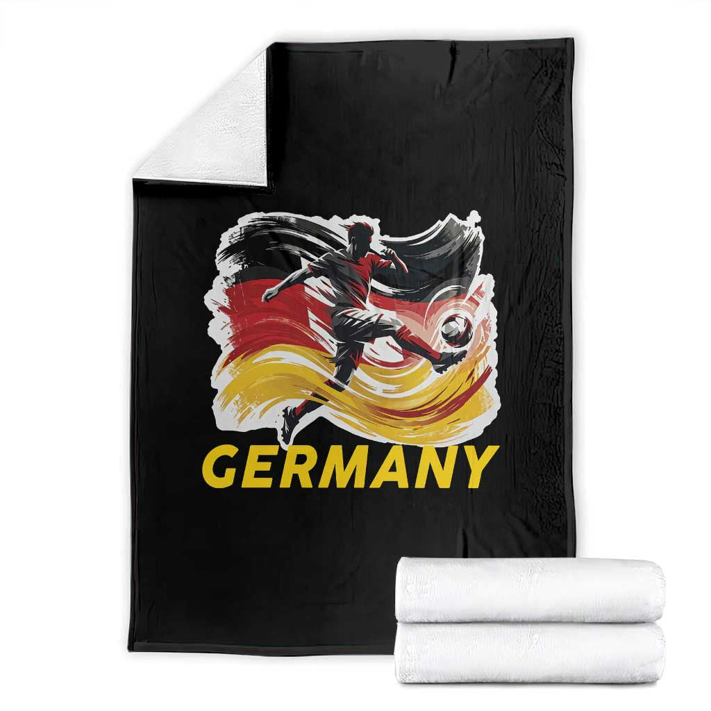 Germany Soccer Fan Throw Blanket German Football Flag Game Day Supporter TS14 Black Print Your Wear