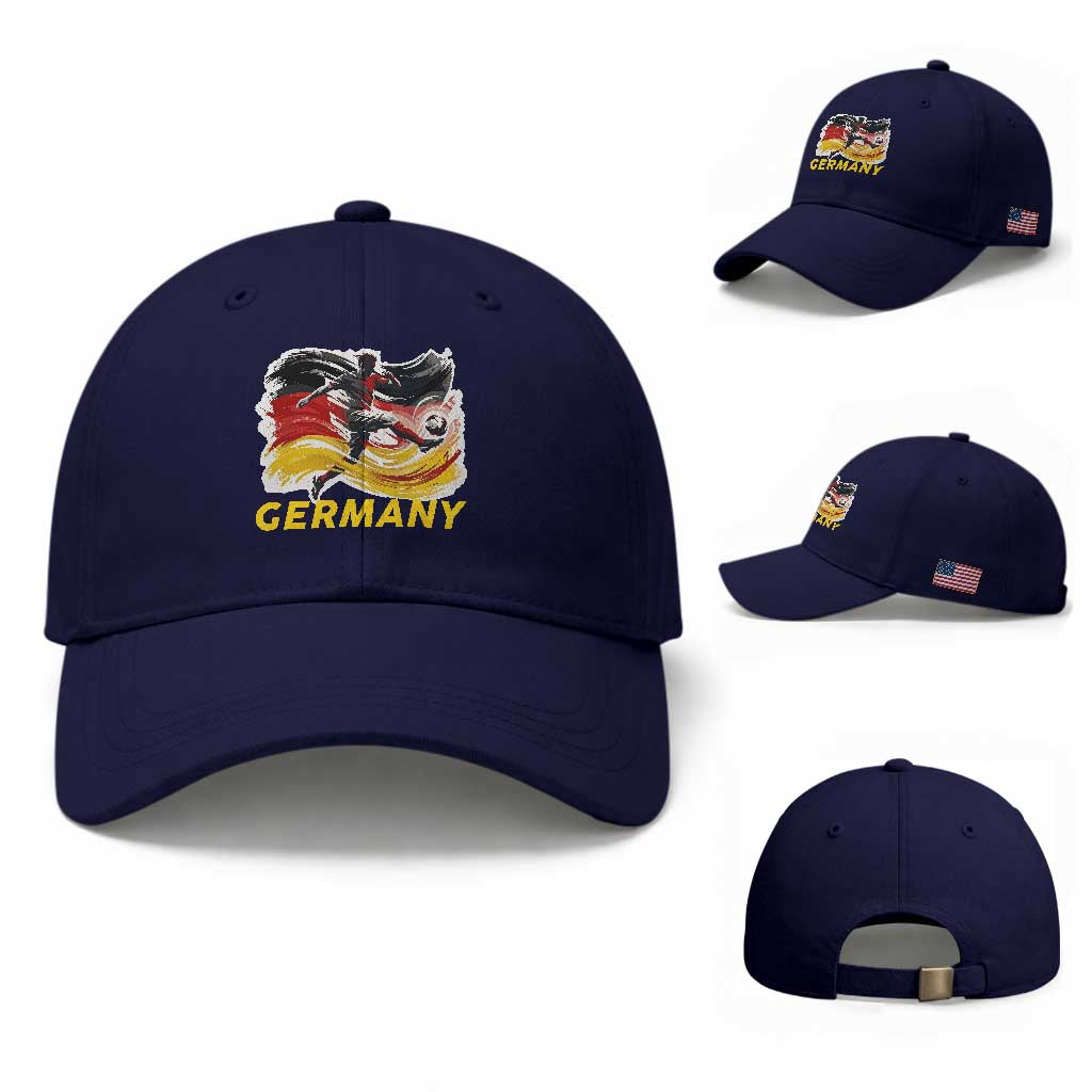 Germany Soccer Fan Baseball Cap German Football Flag Game Day Supporter TS14 Baseball Cap Universal Fit Dark Blue Print Your Wear