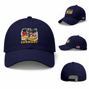 Germany Soccer Fan Baseball Cap German Football Flag Game Day Supporter TS14 Baseball Cap Universal Fit Dark Blue Print Your Wear